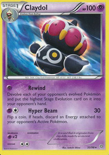 Pokemon Card - XY: Ancient Origins 33/98 - CLAYDOL (rare): BBToyStore.com -  Toys, Plush, Trading Cards, Action Figures & Games online retail store shop  sale