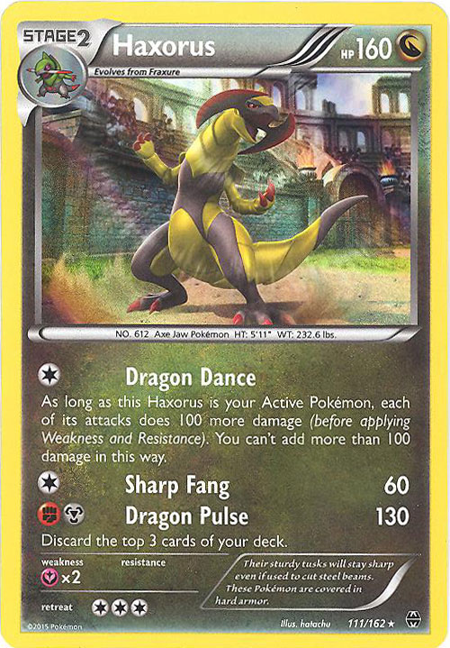 Pokemon Card - XY BREAKthrough 111/162 - HAXORUS (holo-foil)