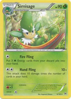 Pokemon Card - XY: BREAKthrough 6/162 - SIMISAGE (rare)