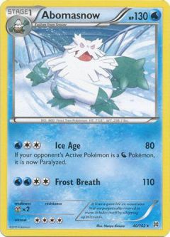 Pokemon Card - XY: BREAKthrough 40/162 - ABOMASNOW (rare)