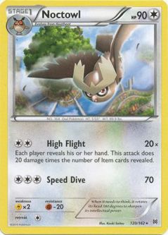 Pokemon Card - XY: BREAKthrough 120/162 - NOCTOWL (rare)