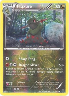 Pokemon Card - XY BREAKthrough 110/162 - FRAXURE (REVERSE holo-foil)