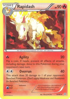 Pokemon Card - Generations 15/83 - RAPIDASH (rare)