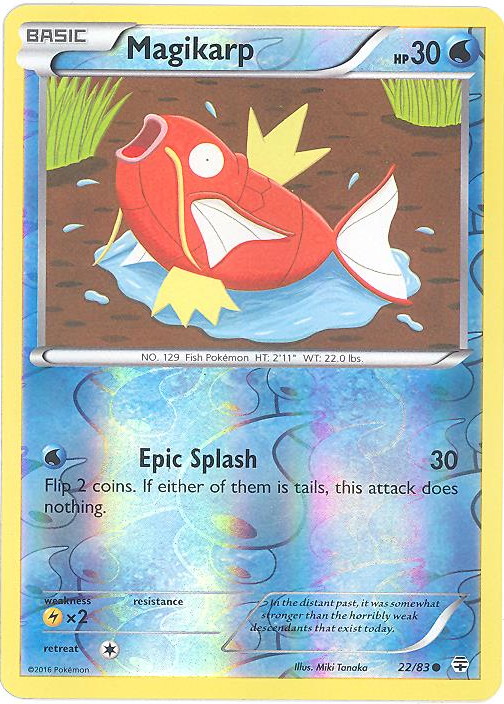 Pokemon Card - Generations 22/83 - MAGIKARP (reverse holo)