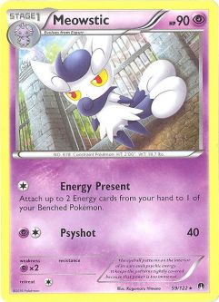 Pokemon Card - XY BREAKpoint 59/122 - MEOWSTIC (rare)