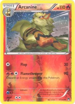 Pokemon Card - XY BREAKpoint 11/122 - ARCANINE (REVERSE holo-foil)
