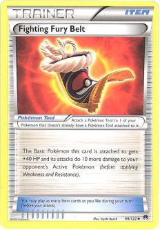 Pokemon Card - XY BREAKpoint 99/122 - FIGHTING FURY BELT (uncommon)