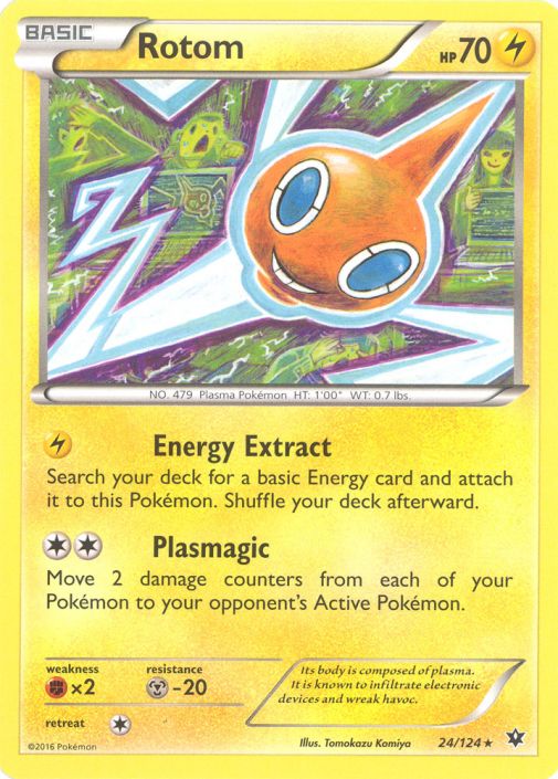 Pokemon Card - XY: Fates Collide 24/124 - ROTOM (rare): BBToyStore