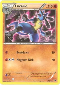 Pokemon Card - Fates Collide 47/124 - LUCARIO (rare)