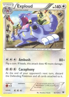 Pokemon Card - Fates Collide 82/124 - EXPLOUD (rare)