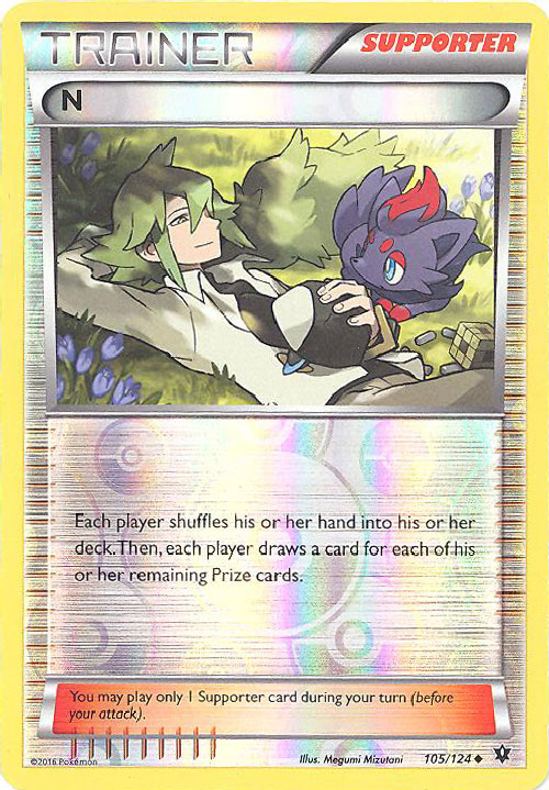 Pokemon Card - XY: Fates Collide 105/124 - N (reverse holo)