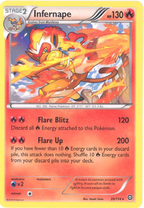 Pokemon Card - XY: Steam Siege 20/114 - INFERNAPE (holo-foil)