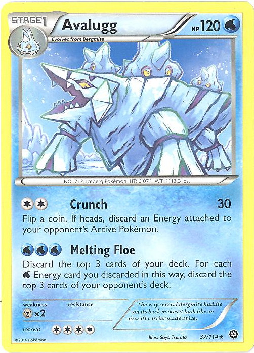 Pokemon Steam Siege Avalugg #37 Pokemon Steam Siege Avalugg #37