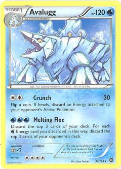 Pokemon Card - XY Steam Siege 37/114 - AVALUGG (rare)