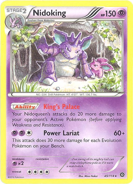 Pokemon Card - XY: Steam Siege 45/114 - NIDOKING (rare