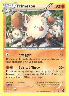 Pokemon Card - XY Steam Siege 53/114 - PRIMEAPE (rare)