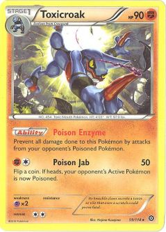 Pokemon Card - XY Steam Siege 59/114 - TOXICROAK (rare)