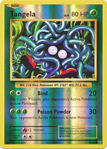 Pokemon Card - XY: Evolutions 8/108 - TANGELA (reverse holo)