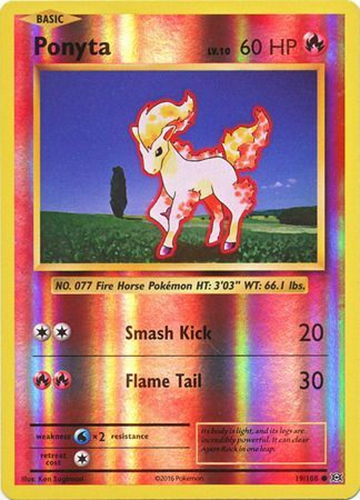 Pokemon Card - XY: Evolutions 19/108 - PONYTA (reverse holo)