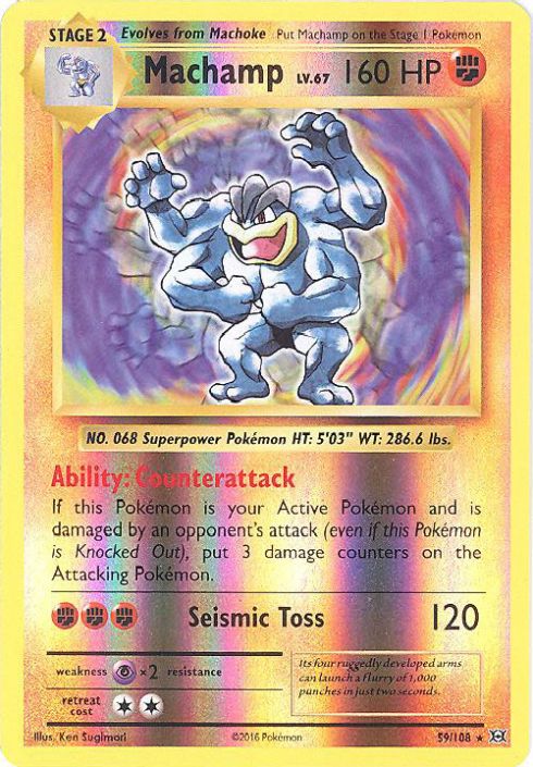 Pokemon Card Xy Evolutions 59108 Machamp Reverse Holo Foil