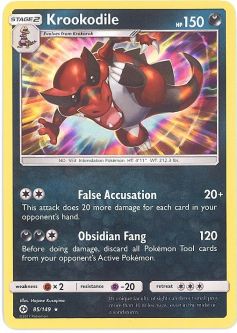 Pokemon Card - Sun & Moon 85/149 - KROOKODILE (holo-foil)