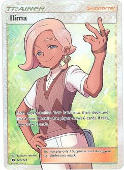 Pokemon Card - Sun & Moon 146/149 - ILIMA (holo-foil)