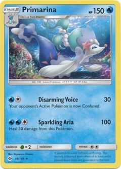 Pokemon Card - Sun & Moon 41/149 - PRIMARINA (rare)