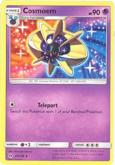 Pokemon Card - Sun & Moon 65/149 - COSMOEM (rare)