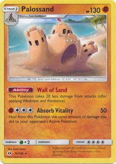 Pokemon Card - Sun & Moon 75/149 - PALOSSAND (rare)