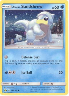 Pokemon Card - Sun & Moon Guardians Rising 19a/145 - ALOLAN SANDSHREW (ALTERNATE Art holo)