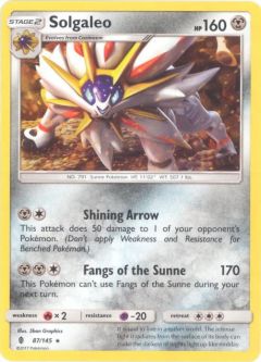Pokemon Card - S&M: Guardians Rising 87/145 - SOLGALEO (SHATTERED holo)