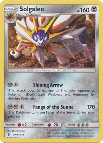 pokemon solgaleo gold card 2018 Sun & Moon Ultra Prism 173 Full Art/solgaleo Gx Secret PSA 8 Graded MoonUltra Prism expansion! Solgaleo ex (Celestial Guardians #189/239,