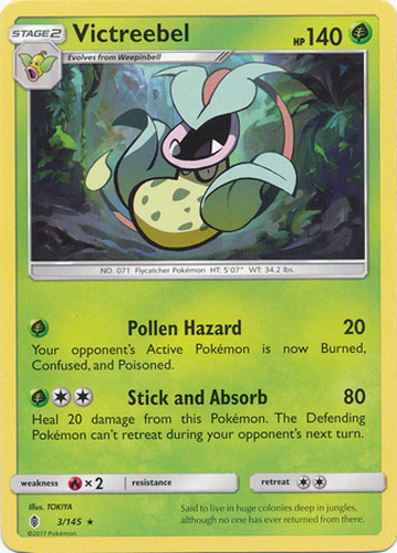 Pokemon Card - S&M: Guardians Rising 3/145 - VICTREEBEL (rare):  BBToyStore.com - Toys, Plush, Trading Cards, Action Figures & Games online  retail store shop sale