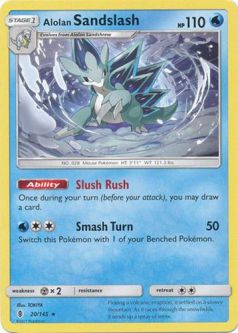 Pokemon Card - S&M: Guardians Rising 20/145 - ALOLAN SANDSLASH (rare)