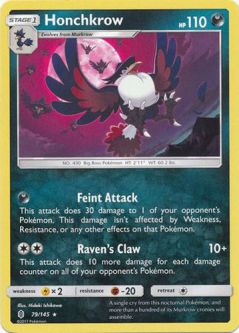 Pokemon Card - S&M: Guardians Rising 79/145 - HONCHKROW (rare)