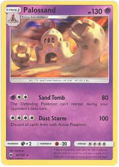 Pokemon Cards - Sun & Moon Burning Shadows 62/147 - PALOSSAND (holo-foil)