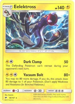 Pokemon Cards - Sun & Moon Burning Shadows 46/147 - EELEKTROSS (rare)