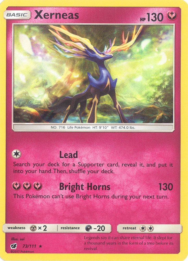 Pokemon Card - S&M: Crimson Invasion 73/111 - XERNEAS (holo-foil)