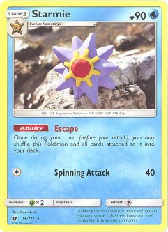 Pokemon Card - Sun & Moon Crimson Invasion 16/111 - STARMIE (rare)
