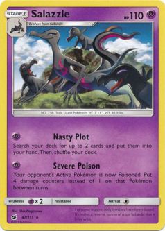 Pokemon Card - S&M: Crimson Invasion 47/111 - SALAZZLE (theme deck exclusive rare)