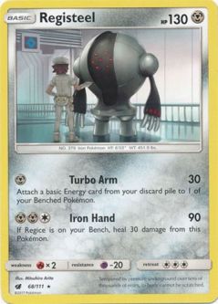 Pokemon Card - S&M: Crimson Invasion 68/111 - REGISTEEL (rare)