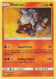 Pokemon Card - S&M: Forbidden Light 13/131 - HEATRAN (rare)