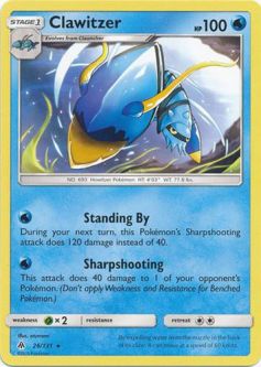 Pokemon Card - S&M: Forbidden Light 26/131 - CLAWITZER (rare)