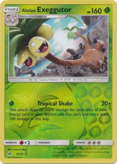 Pokemon Card - S&M: Forbidden Light 2/131 - ALOLAN EXEGGUTOR (reverse holo)