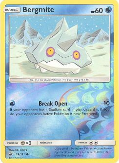Pokemon Card - S&M: Forbidden Light 29/131 - BERGMITE (reverse holo)