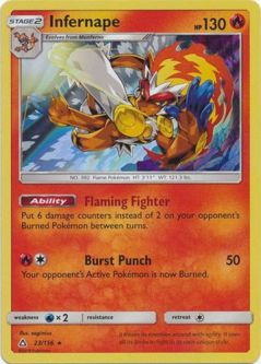 Pokemon Card - S&M: Ultra Prism 23/156 - INFERNAPE (holo-foil)