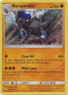 Pokemon Card - Ultra Prism 65/156 - RAMPARDOS (holo-foil)
