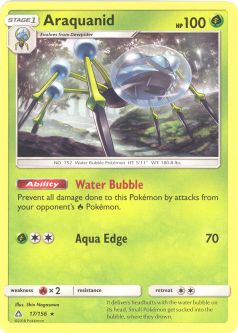 Pokemon Card - S&M: Ultra Prism 17/156 - ARAQUANID (rare)