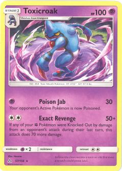 Pokemon Card - S&M: Ultra Prism 57/156 - TOXICROAK (rare)