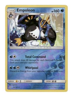 Pokemon Card - S&M: Ultra Prism 34/156 - EMPOLEON (reverse holo)